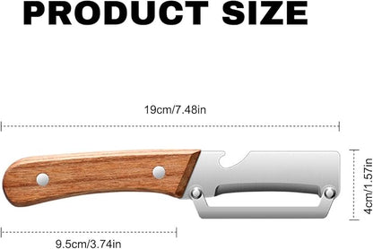 Vegetable Wooden Peeler for Kitchen Tool, Premium 2-in-1 Multifunctional Fruit - Image 6