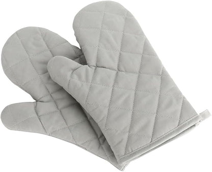 Oven Mitts, Premium Heat Resistant Kitchen Gloves Cotton & Polyester Quilted by Nachvorn