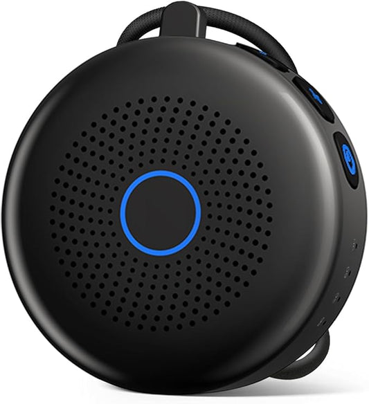 Sleepbox Portable White Noise Sound Machine 30 Soothing Sounds Rechargeable Battery Small for Travel 32 Volume Control Noise Canceling Sleep Machine Sound Therapy for Baby Kids Adults (Black)