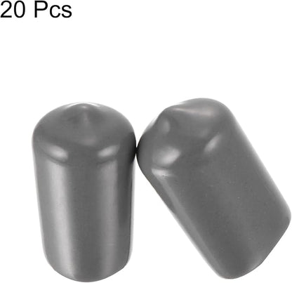 uxcell 20pcs Rubber End Caps 13mm ID Vinyl PVC Round Tube Bolt Cap Cover Screw - Image 2