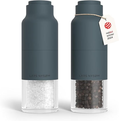 LARS NYSØM Salt and Pepper Grinder Set, Stainless Steel Manual Salt and Pepper by LN