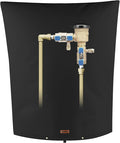 TOHONFOO Backflow Preventer Pipe Insulation Cover (5°F) - Irrigation Sprinkler Valve Insulated Pouch - Water Well Pump Cover - Sturdy 5 Layers for Winter Freeze Protection, 28" W x 36" H, Black