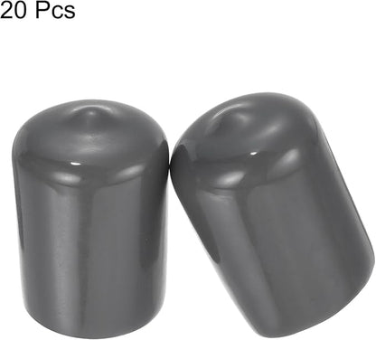 uxcell 20pcs Rubber End Caps 19mm ID Vinyl PVC Round Tube Bolt Cap Cover Screw - Image 2