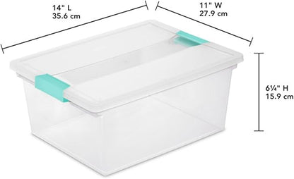 Sterilite 16-Pack Clip Box, Stackable Clear Plastic Bins - Image 3