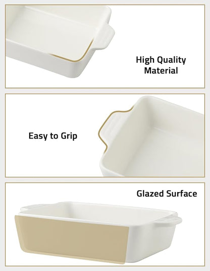 Sweejar Ceramic Bakeware Set, Rectangular Baking Dish - Image 5