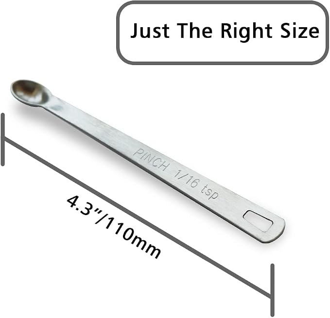 2PCS 1/16 Teaspoon Single Tiny Measuring Spoon, Small Individual Stainless - Image 2