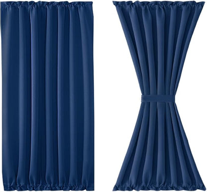 DWCN French Door Curtains – Rod Pocket Thermal Blackout Curtain - Image 7