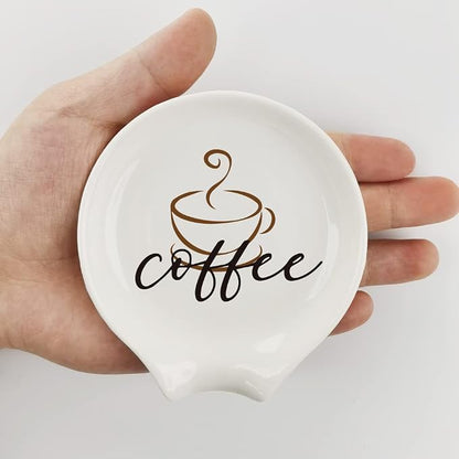 Coffee Spoon Rest, Engraved Cute Counter Spoon Holder Funny Farmhouse Home Bar - Image 3
