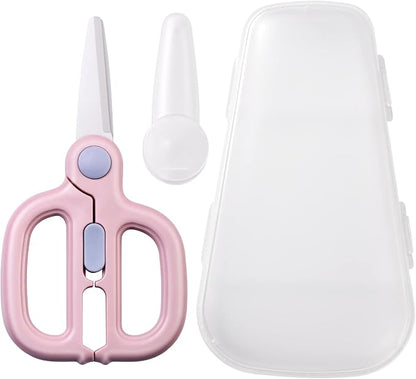 Baby Food Scissors with Travel Case, Ceramic Food Scissors Kids, Toddler by Artenny