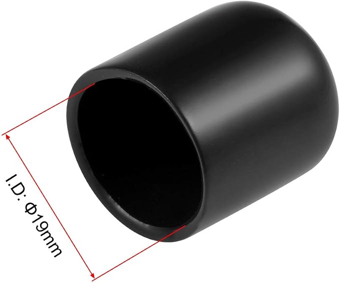uxcell 20pcs Rubber End Caps 19mm ID Vinyl Round Tube Bolt Cap Cover Thread - Image 3