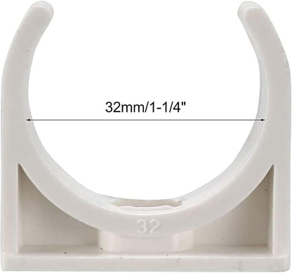 30 Pcs U-Shaped PVC Water 32mm Pipe Clamps Clips, U-Shaped Buckles Fit - Image 3