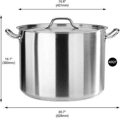 New Star Foodservice 40 Qt Stainless Steel Stock Pot - Image 2