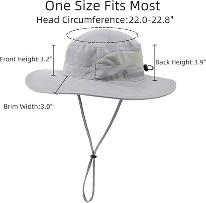 Connectyle Women's UPF 50+ Sun Hat UV Protection Wide Brim Bucket Hat Summer Beach Hats Fishing Hiking Outdoor Safari Hats