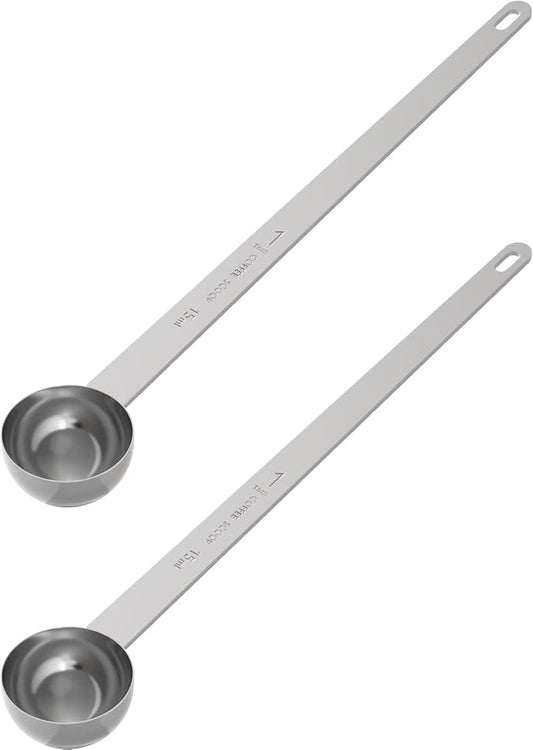 2PCS 1 Tablespoon Coffee Scoop, One tbsp Stainless Steel Scooper by LEIFENY