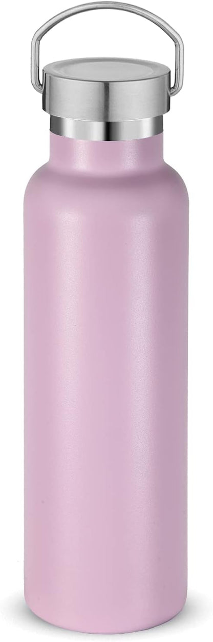 Neihepal Pink Stainless Steel Water Bottles, 20 Ounce Vacuum Insulated Double by Neihepal