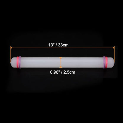 HARFINGTON Fondant Rolling Pin 13 Inch x 0.98 Inch Adjustable Guide Rings - Image 2