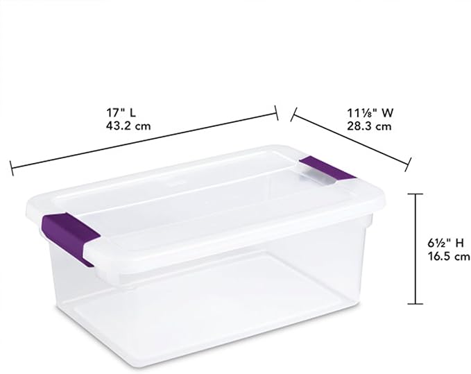 Sterilite 48-Pack 15 Quart ClearView Latch Box, Stackable Organizer Bins - Image 3
