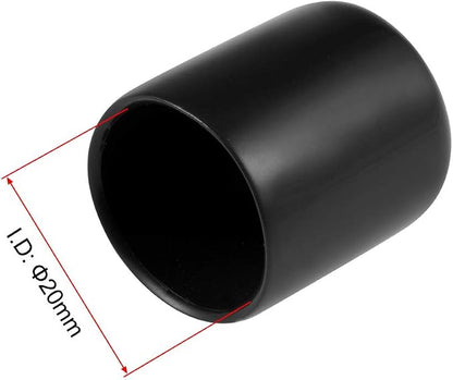 uxcell 20pcs Rubber End Caps 20mm ID Vinyl Round Tube Bolt Cap Cover Thread - Image 3
