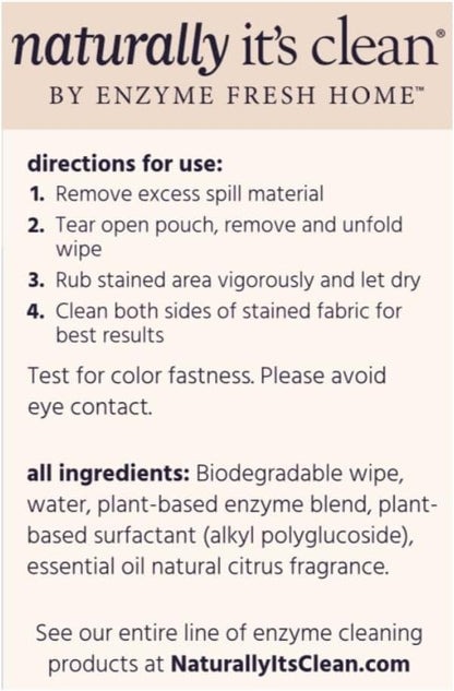 Naturally It's Clean Stain Eraser, Natural Enzymes Based/Biodegradable Instant - Image 2