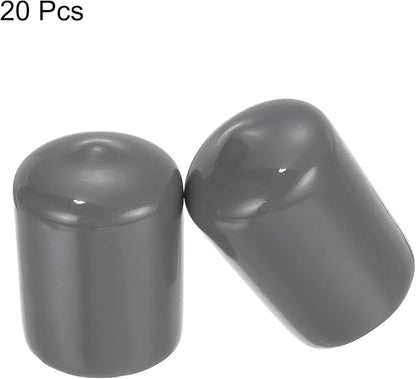 uxcell 20pcs Rubber End Caps 20mm ID Vinyl PVC Round Tube Bolt Cap Cover Screw - Image 2