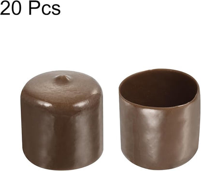 uxcell 20pcs Rubber End Caps 33mm ID Vinyl PVC Round Tube Bolt Cap Cover Screw - Image 2