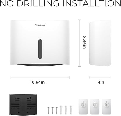 Paper Towel Dispenser Wall Mount, Adhesive No Drilling Multifold Trifold Cfold - Image 7