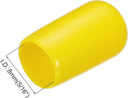 uxcell 20pcs Rubber End Caps 8mm ID Vinyl PVC Round Tube Bolt Cap Cover Screw - Image 3