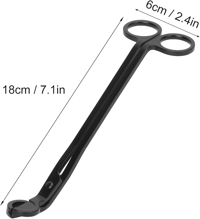 7 Piece Black Candle Wick Trimmer, Polished Wick Cutter Scissor, Premium 430 - Image 2