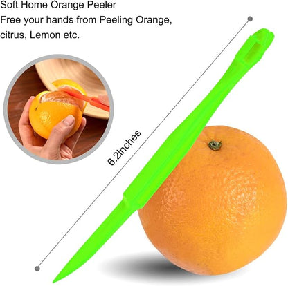 Soft Home Premium Plastic Orange Peeler Lemon Citrus Peel Cutter Vegetable - Image 7