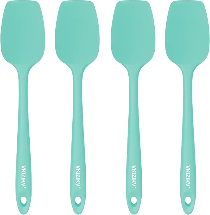 4 Pcs Silicone Spoon Spatula Set, 11.4 In, Food Grade Rubber Spatulas by Unknown