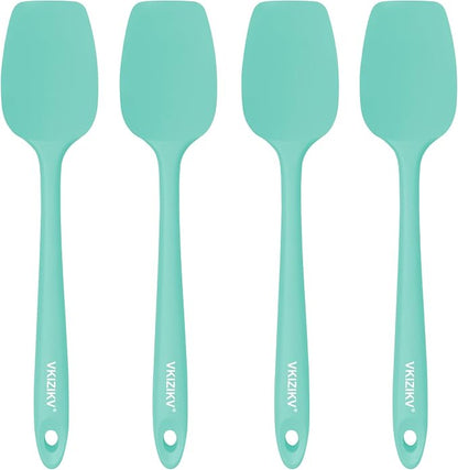 4 Pcs Silicone Spoon Spatula Set, 11.4 In, Food Grade Rubber Spatulas by Unknown