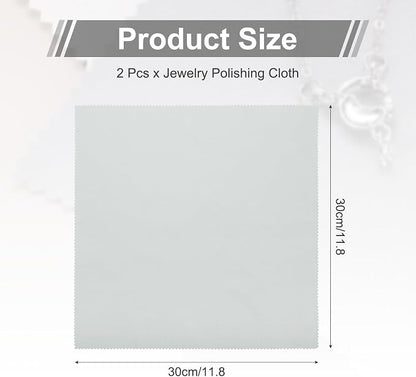 MECCANIXITY Jewelry Polishing Cloth 11.8x11.8 Inch Silver Polish Cleaning - Image 2