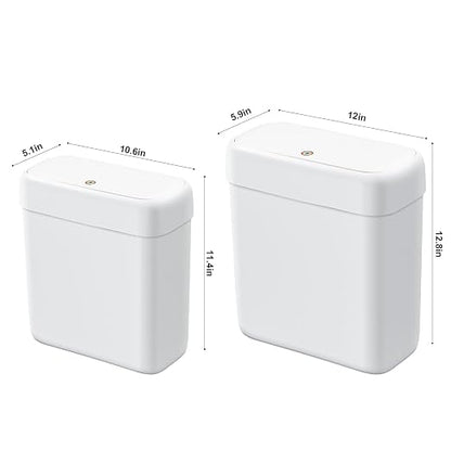 funest 2 Pack Bathroom Trash Can - Image 5