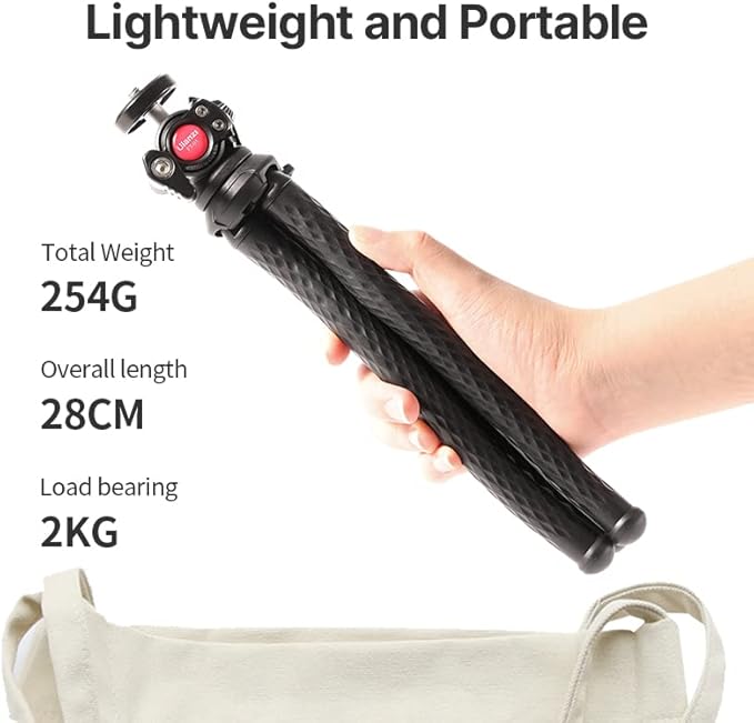 ULANZI FT-01 Phone Tripod with Holder, Mini Camera Flexible Tripod Stand with Cold Shoe Mount, 1/4'' Screw for Magic Arm, Universal for iPhone 16 15 Pro Max XS Max X 8 Samsung Canon Nikon Sony Cameras