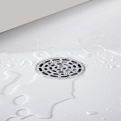 RANDOM Round Shower Drain Brushed Nickel 4 Inch Shower Drain - Image 9