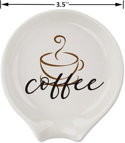 Coffee Spoon Rest, Engraved Cute Counter Spoon Holder Funny Farmhouse Home Bar - Image 2