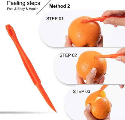 Soft Home Premium Plastic Orange Peeler Lemon Citrus Peel Cutter Vegetable - Image 5
