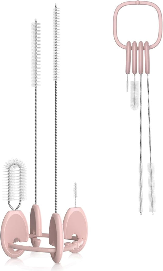 YOTIME Standing Straw Cleaner Brush Set, 4in1 Reusable Straw Brushes by YOTIME