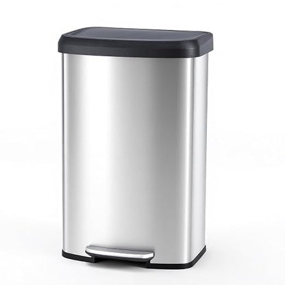21 Gallon Kitchen Trash Can, Stainless Steel Garbage Can by Unknown