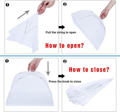 Food Covers for Outside Mesh, 2 Pack 40"X24" + 2 Pack 17"X17" Extra Large Pop - Image 5