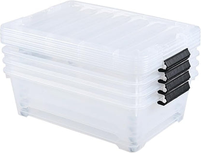 20 Quart Stackable Plastic Under Bed Bins - Image 7