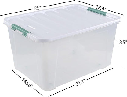 80 L Large Clear View Plastic Storage Bin - Image 2