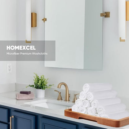 HOMEXCEL Microfiber Washcloths 12 Pack, Highly Absorbent and Soft Face Towel - Image 7