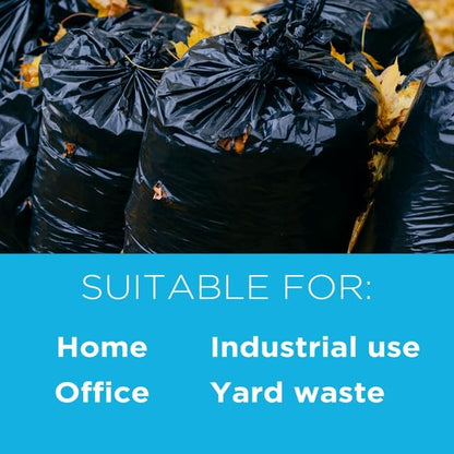 250 Count, 40-45 Gallon Trash Bags, Heavy Duty Black Bags, 45 Gallon - Image 5