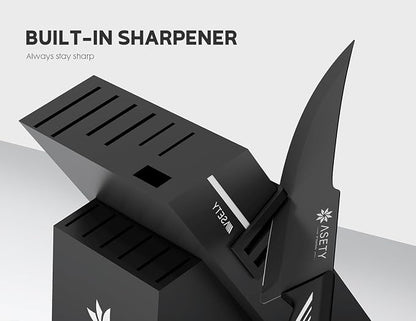 Knife Set - 15 PCS Kitchen Knife Set - Stainless Steel Knife Block Set - - Image 3