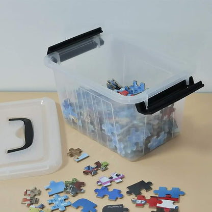Bringer 3 Quart 6-Pack Clear Plastic Storage Boxes, Latch Box - Image 5