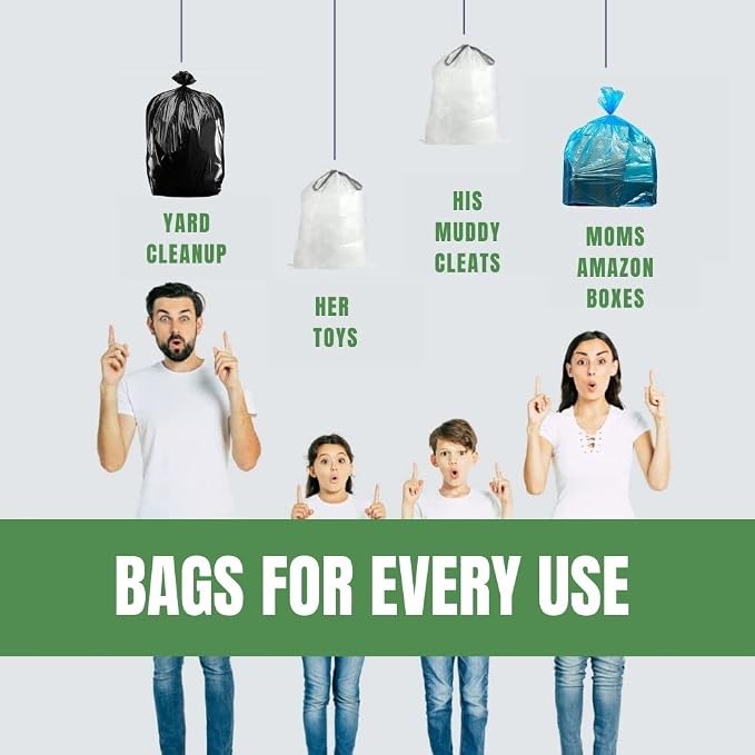 Plasticplace 32-33 Gallon Recycling Trash Bags, 1.2 Mil, 33” x 39” - Image 6