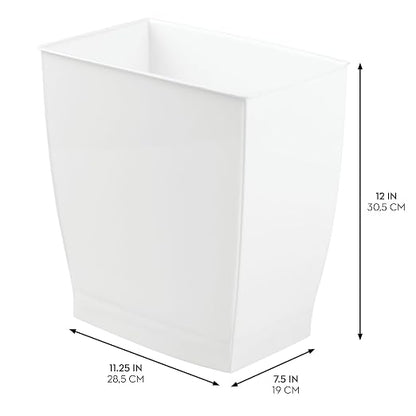 iDesign, Plastic Spa Rectangular Trash, Waste Basket Garbage Can - Image 3