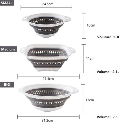 Collapsible Colander and Strainer, Silicone Strainer Colanders & Food Strainers - Image 3