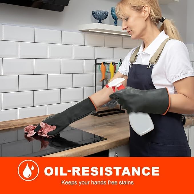 Heavy Latex Chemical Resistant Gloves - Image 3